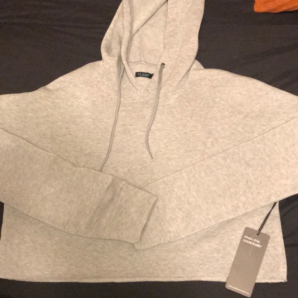 Crop grey comfy hoodie